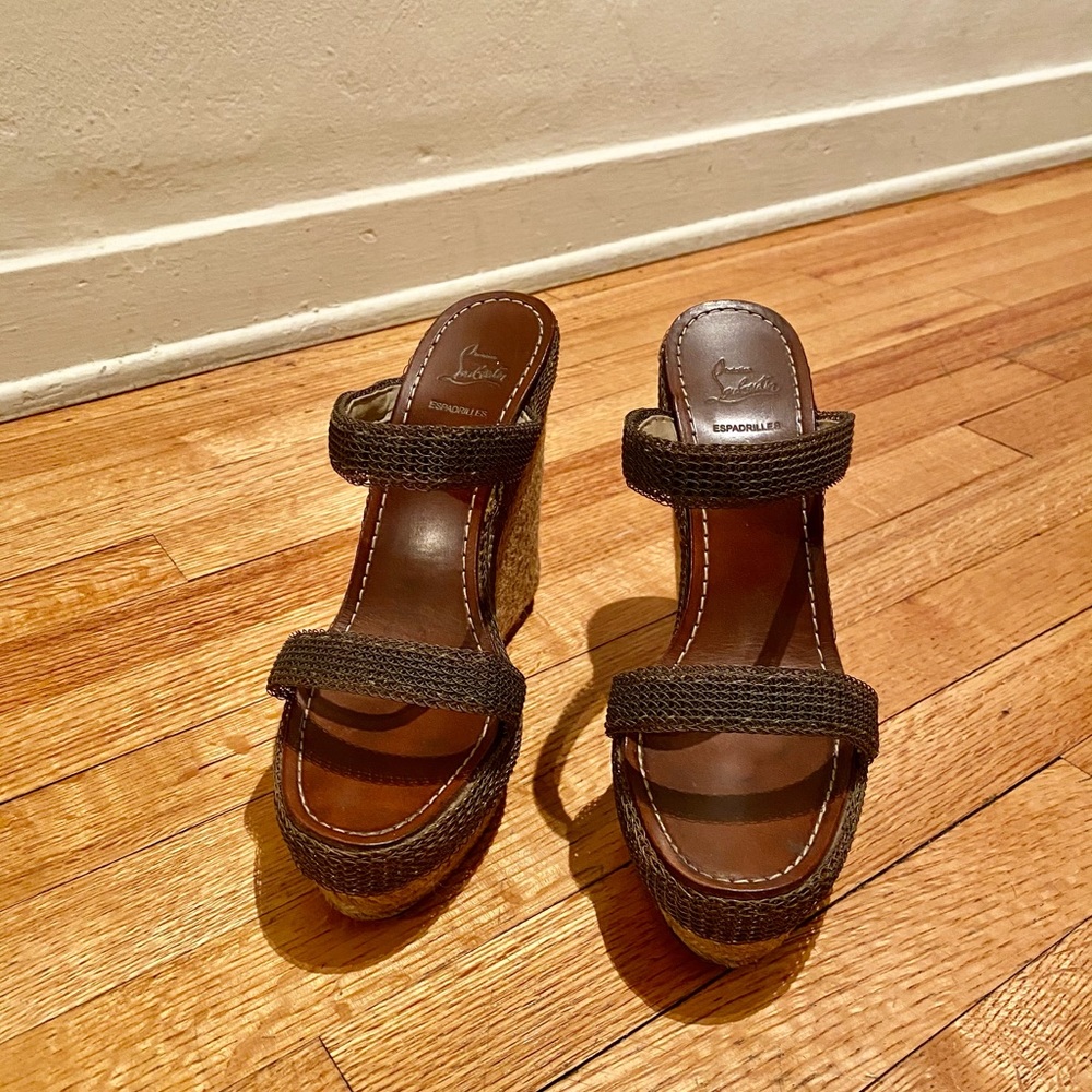 Christian Louboutin Cadena Espadrille Wedge